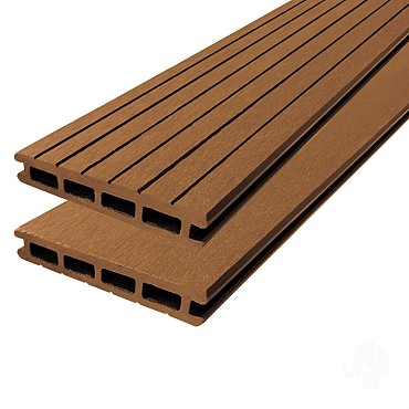 WPC-bruin FSC decking clip 21x145x5000mm groef/glad 2st/set bc
