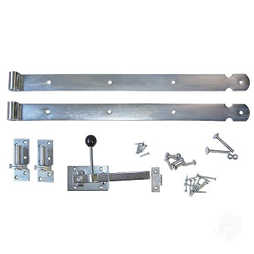 Beslagset (tbv tuinpoort 1000x600/800/1000) [verzinkt] bc