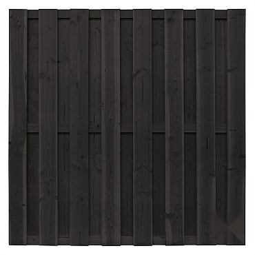 Vuren FSC tuinscherm recht 15L 15mm 45x1800x1800mm gezaagd / RVS [zwart] bc