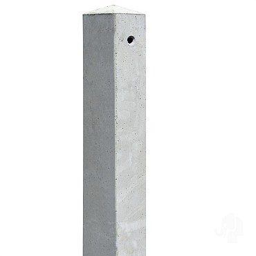 Beton hoekpaal diamantkop 85x85x2800mm (t.b.v. tuinscherm recht) [grijs] >