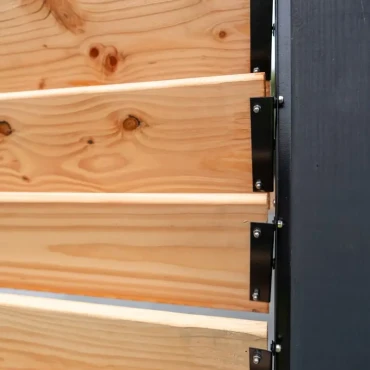 DHZ zwart shutter framewerk. 2 stuks 165 cm t.b.v. 14 planken