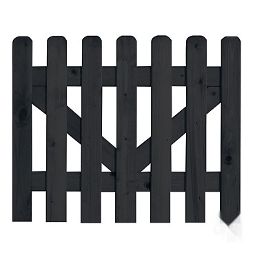 Vuren FSC tuinpoort recht 32x1000x800mm glad [zwart] bc