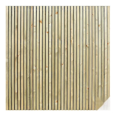 Elephant schutting Stripes Black verd. Vuren FSC 45x1790x1790mm met smalle delen / zwarte folie