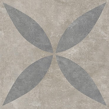GeoCeramica® 60x60x4 cm Amb. Greige Flower