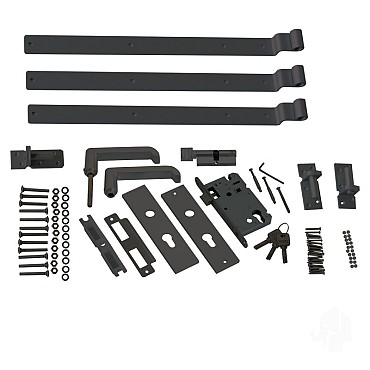 Elephant houten tuindeur beslagset universeel antraciet set