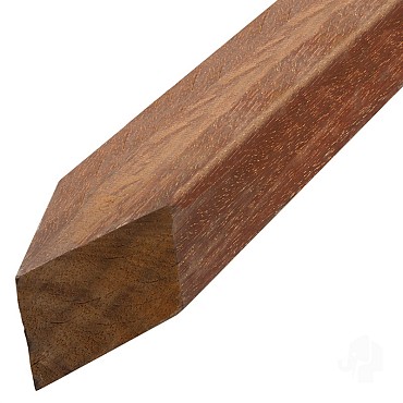 Elephant geschaafde paal Azobé hardhout  8.5x8.5x275 cm