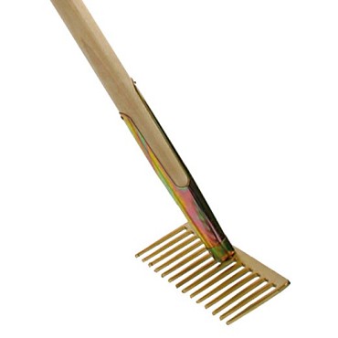 Asfalthark - 10 tanden - 25 cm - Gesmeed staal - Essenhouten steel - 160 cm