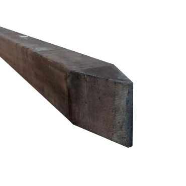 Av hardhouten paal geschaafd, gepunt 6,8x6,8x275 cm