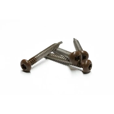 Rvs schroef met gekleurde top voor ntw castellation pro, set a 50 stuks incl. bit, ipé.