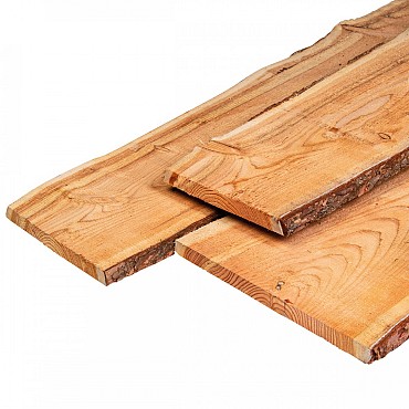 Douglas schaaldelen ongedroogd, onbehandeld +/- D2,5xB25-30xL300 cm