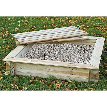 Zandbak Vierkant met deksel 120x120x24 cm