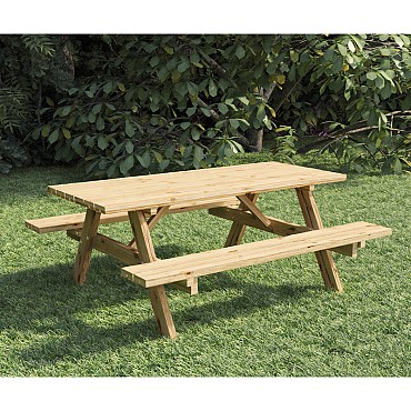 Picknicktafel vuren geïmpregneerd, gedroogd Basis 180 cm