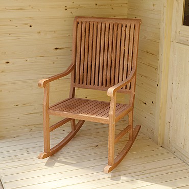 Hardhouten meubelen Teak schommelstoel