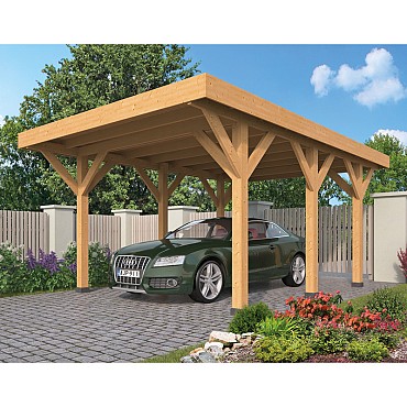 DHZ Carport Plat dak Lemmer 450x600 cm basis incl. schroefpakk