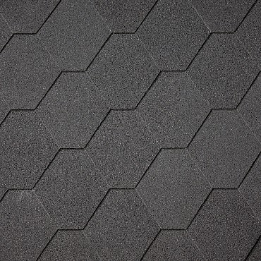 Dakshingles hexagonaal Zwart 3 m²