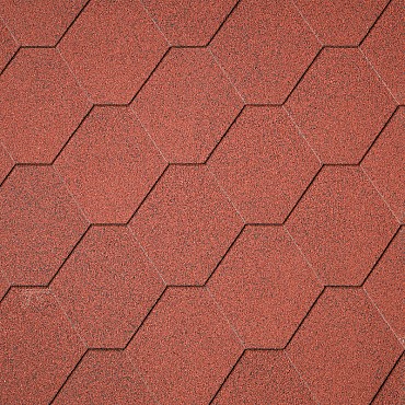 Dakshingles hexagonaal Rood 3 m²