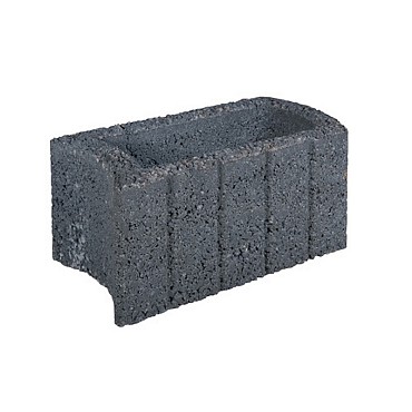 Ovalflor 40x21x20 cm Zwart