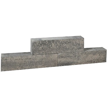 Forto Walling 60x10x10 cm Grijs/Zwart