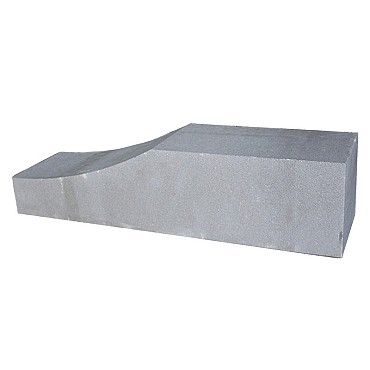 Palissade Block Wave 60x15x15 cm Grijs