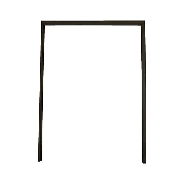 Deurkozijn met aanslagligger zwart gespoten 210x90-150 cm