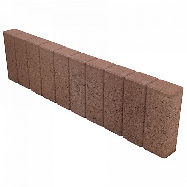 Quadrobandpalissade 8x25x100 cm Bruin