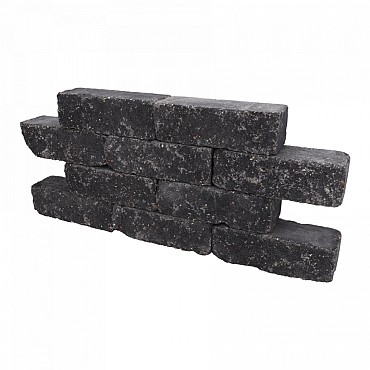 Grani Wall Black 31x11,5x10 cm getrommeld