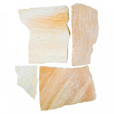 Flagstones Brasil Kwartsiet Geel breukruw 2.5-4 cm dik (5-8 st/m²)