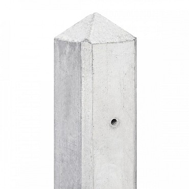 Berton©-paal IJssel wit/grijs, diamantkop 10x10x250 cm tussenmodel