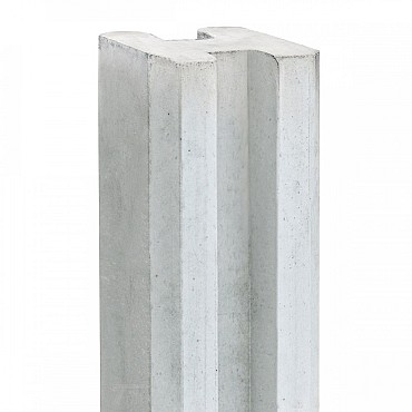 Berton©-sleufpaal Reest wit/grijs 11,5x11,5x246 cm eindmodel