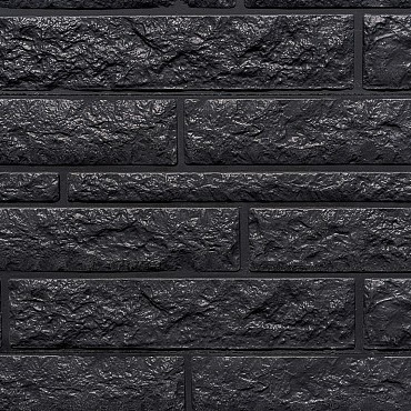 Berton©-motiefplaat smal antraciet gecoat H26xD3,5xL184 cm rotsmotief