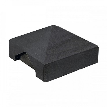 Berton© afdekpet antraciet gecoat, diamantkop 14x14x5 cm tussenmodel