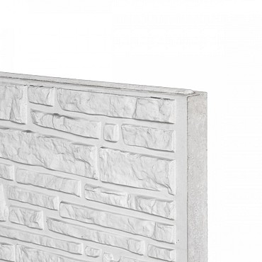 Berton©-motiefplaat wit/grijs H36xD3,5xL184 cm Rustico