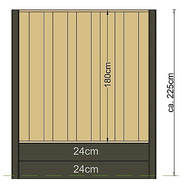 Berton©-E-sleufpaal Vecht wit/grijs 10x10x294 cm tussenmodel