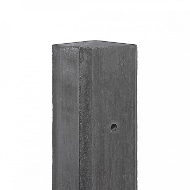 Berton©-paal IJssel antraciet, vlakke kop 10x10x280 cm tussenmodel met velling