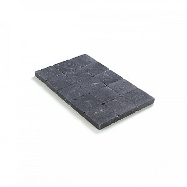Kassei getrommeld 15x15x4 Zwart