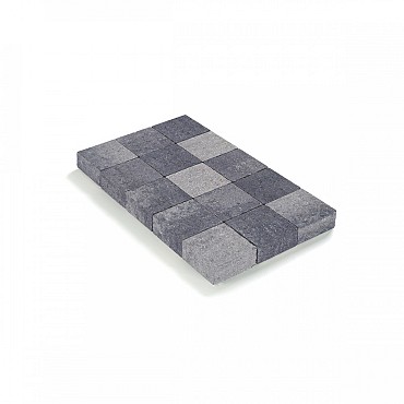 Kassei in-Line getrommeld 15x15x6 Grijs-Zwart