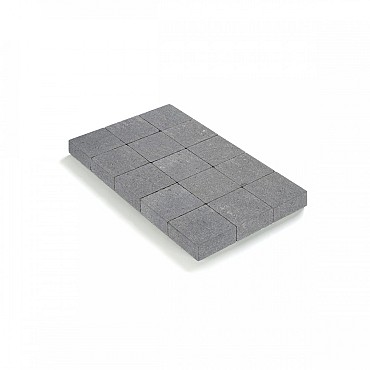 Kassei in-Line getrommeld 15x15x6 Muisgrijs