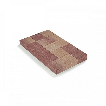 Kassei in-Line getrommeld 15x15x6 Rose-Rood