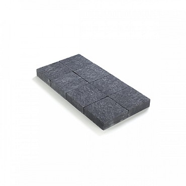 Kassei in-Line getrommeld 20x20x6 Zwart