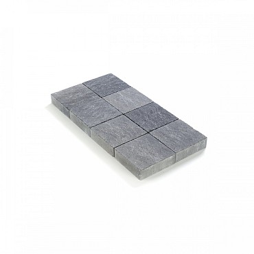 Kassei in-Line getrommeld 20x20x6 Grijs-Zwart