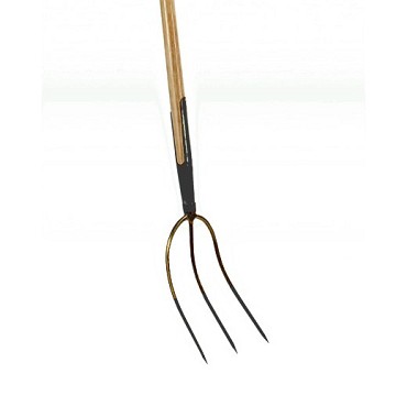 Hooivork - 3 tanden - Met veerbus - Essenhouten steel - 135 cm