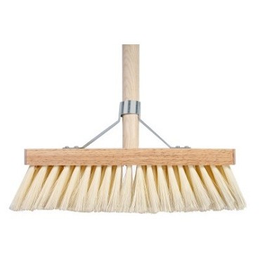 Kamerveger - Fiber - 30 centimeter - Houten steel - 150 centimeter