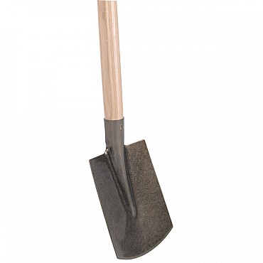 Dulspade - Gehard staal - Gebogen - Essenhouten steel - 85 cm