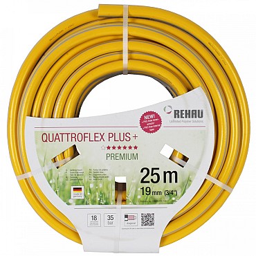 Tuinslang - Getricoteerd - Quattroflex - No torsion - 3/4 inch - 25 meter - Geel