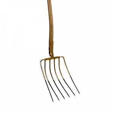 Maïsvork - 6 tanden - Essenhouten steel - 85 cm