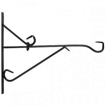 Muurhaak smeedijzer zwart 35cm