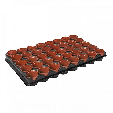 Zaai- stekpotjes rond 7cm (40 stuks)