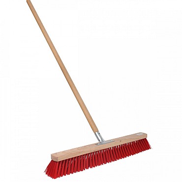 Straatbezem - Nylon - 60 cm - Houten steel - 160 cm