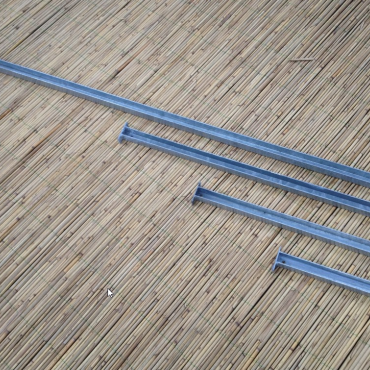 U-profiel tbv bamboemat 180cm roest (2 st)
