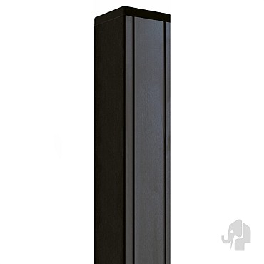 Aluminium paal 9x9x272 cm antraciet (incl kap en houten kern)